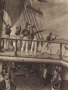 1805年のフランス艦隊後のネルソンズチェイス 作： Thomas after Davidson